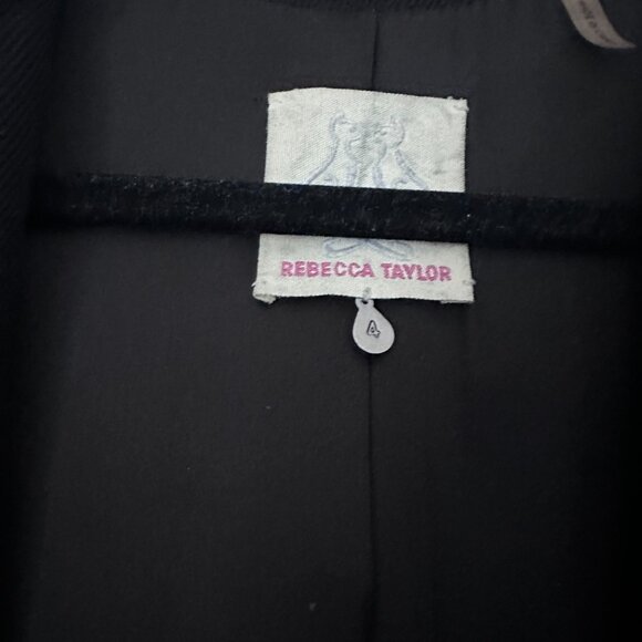 Rebecca Taylor Black Moto Jacket with Quilted Lamb Leather Sleeves - Picture 3 of 3